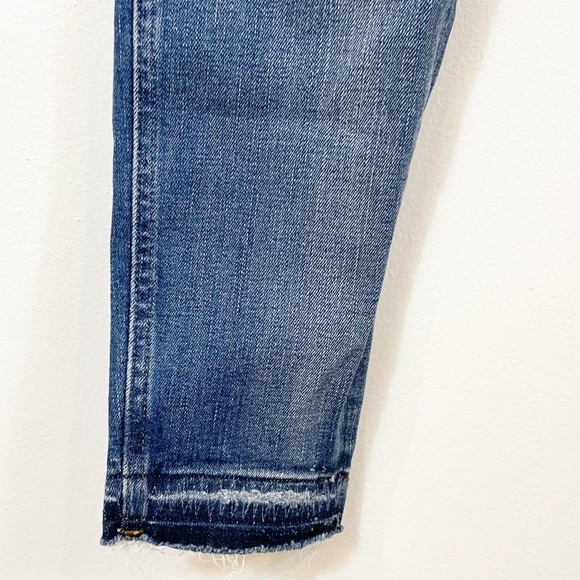 MADEWELL 9” High Rise Skinny Jean NWT 25 Raw Hem Distressed Slit Knee - Picture 3 of 11